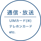通信・放送 UIMカード(※)テレホンカードetc.